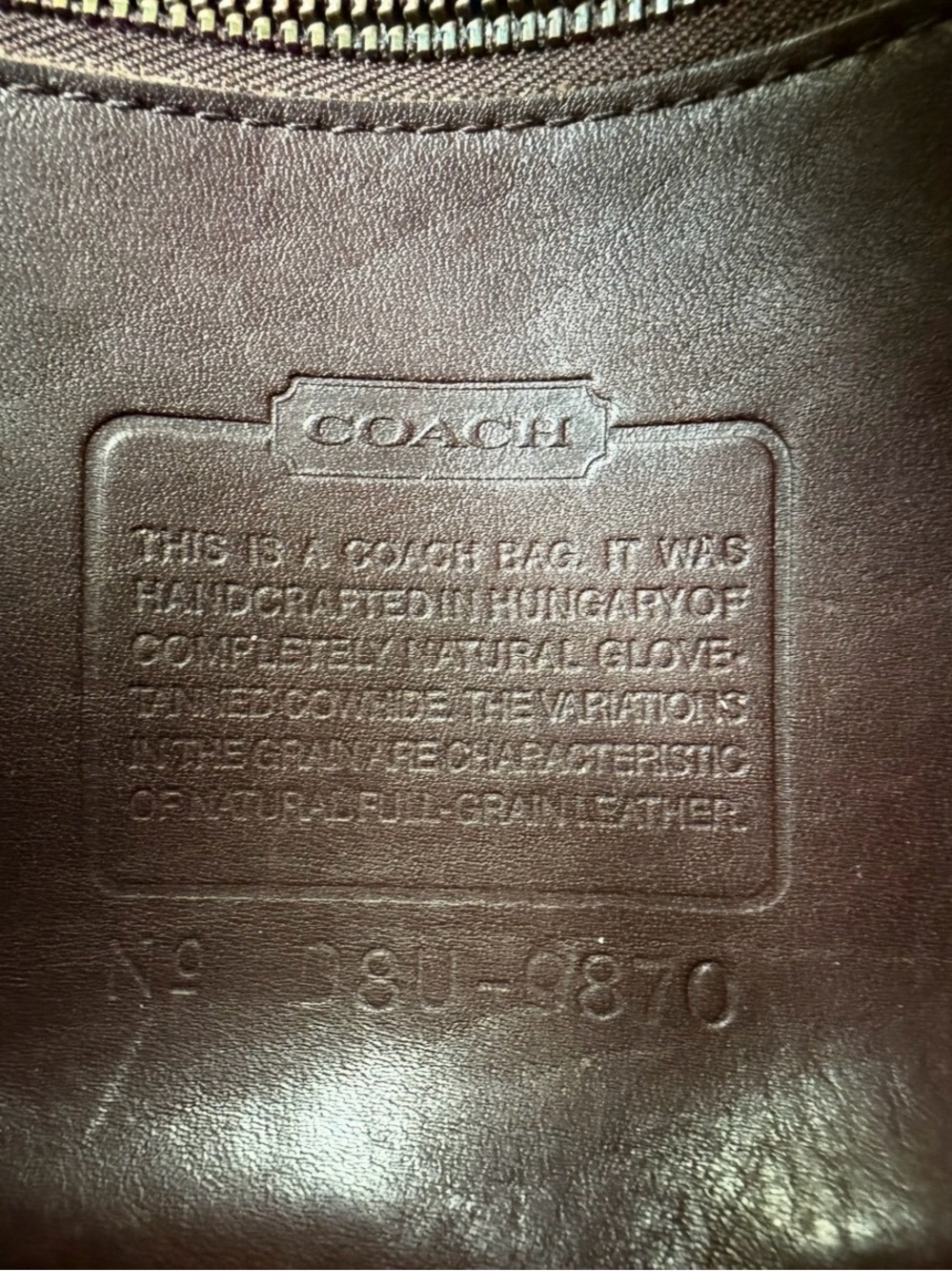 Coach Vintage Court Leather Bag D8U-9870 in Deep Brown - Picture 7 of 13